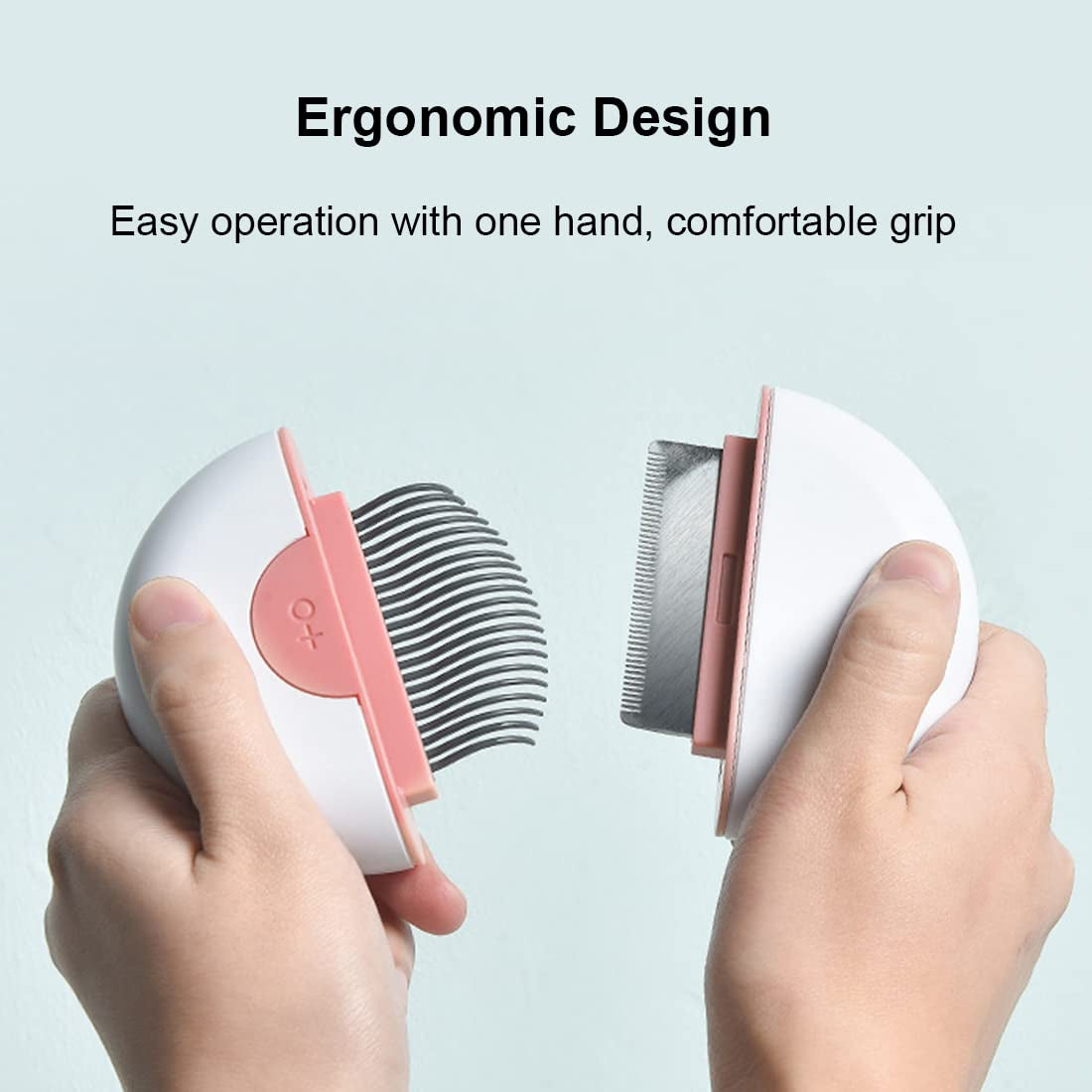 Cat Comb, 2 in 1 Massage Comb & Deshedding Brush, Portable Shell Comb for Cats, Used for Short Long Haired Puppy & Kitten & Rabbit & Little Pets (Green)