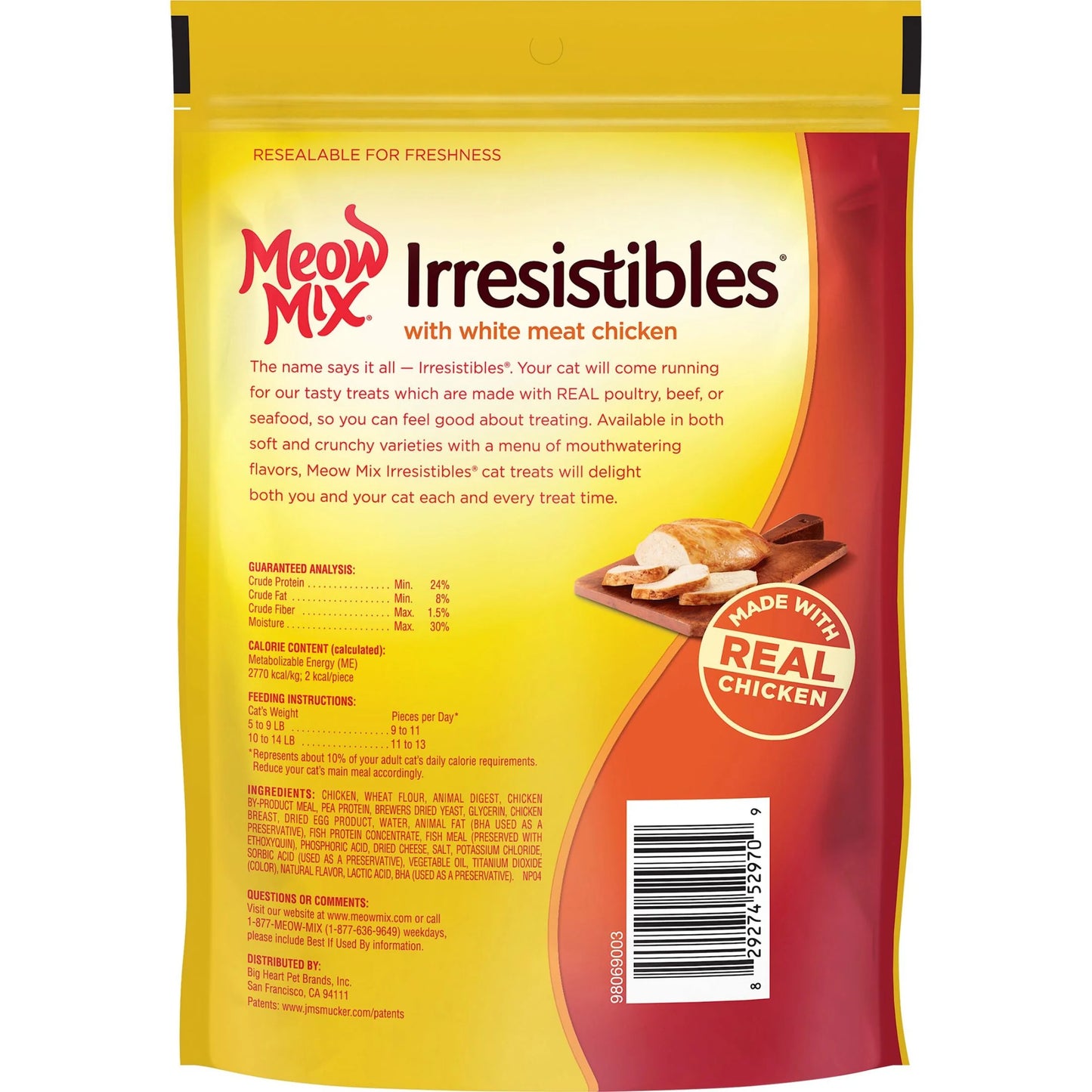 Irresistibles Soft Cat Treats with White Meat Chicken, 12 Oz Bag