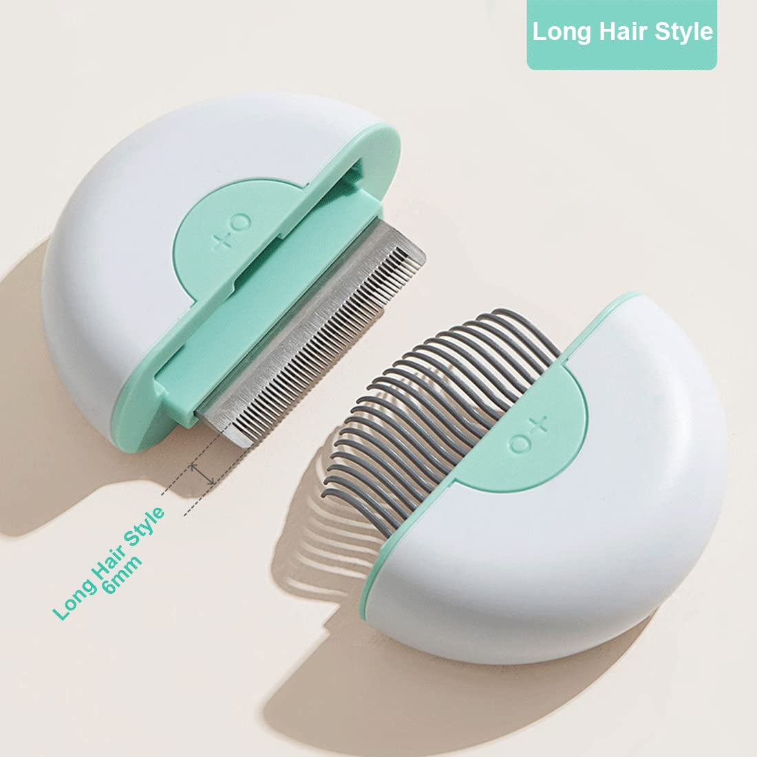 Cat Comb, 2 in 1 Massage Comb & Deshedding Brush, Portable Shell Comb for Cats, Used for Short Long Haired Puppy & Kitten & Rabbit & Little Pets (Green)