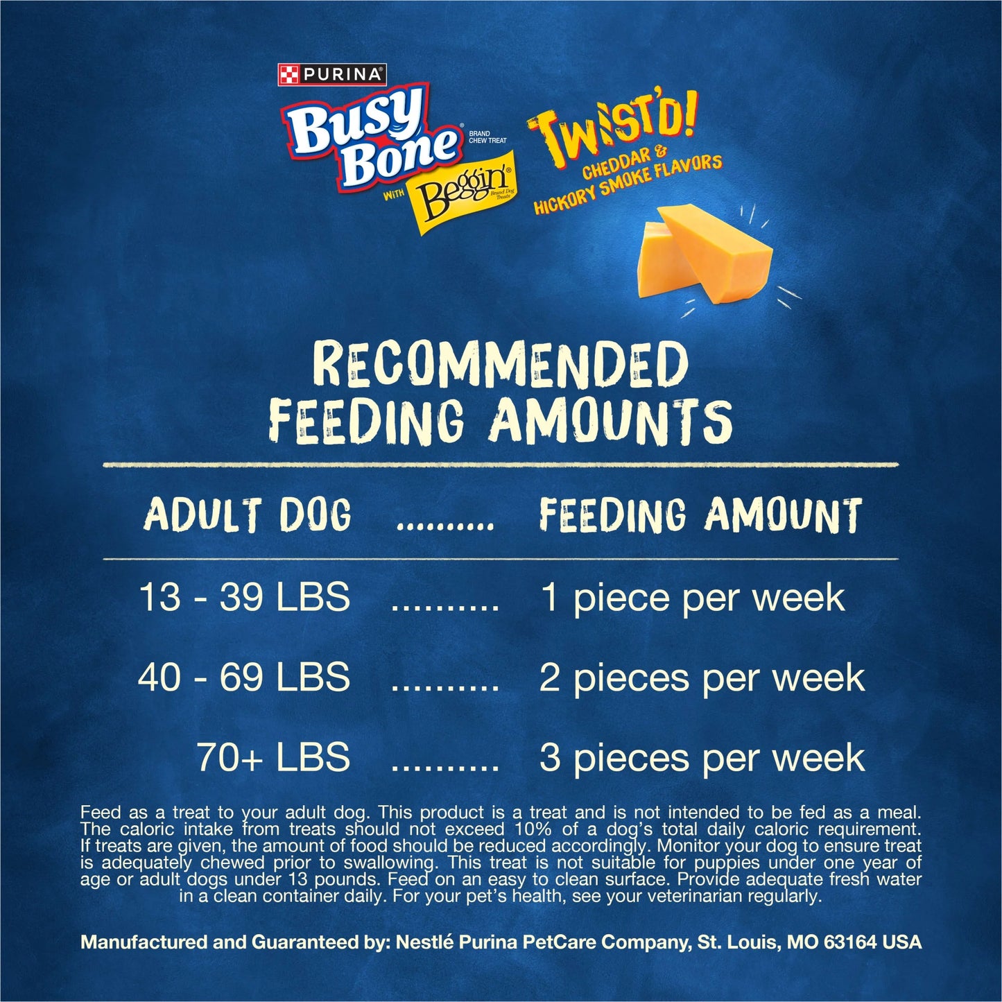 Purina  with Beggin' Twist'D Small & Medium Dog Treats with Cheddar, 36 Oz Pouch (10 Count)