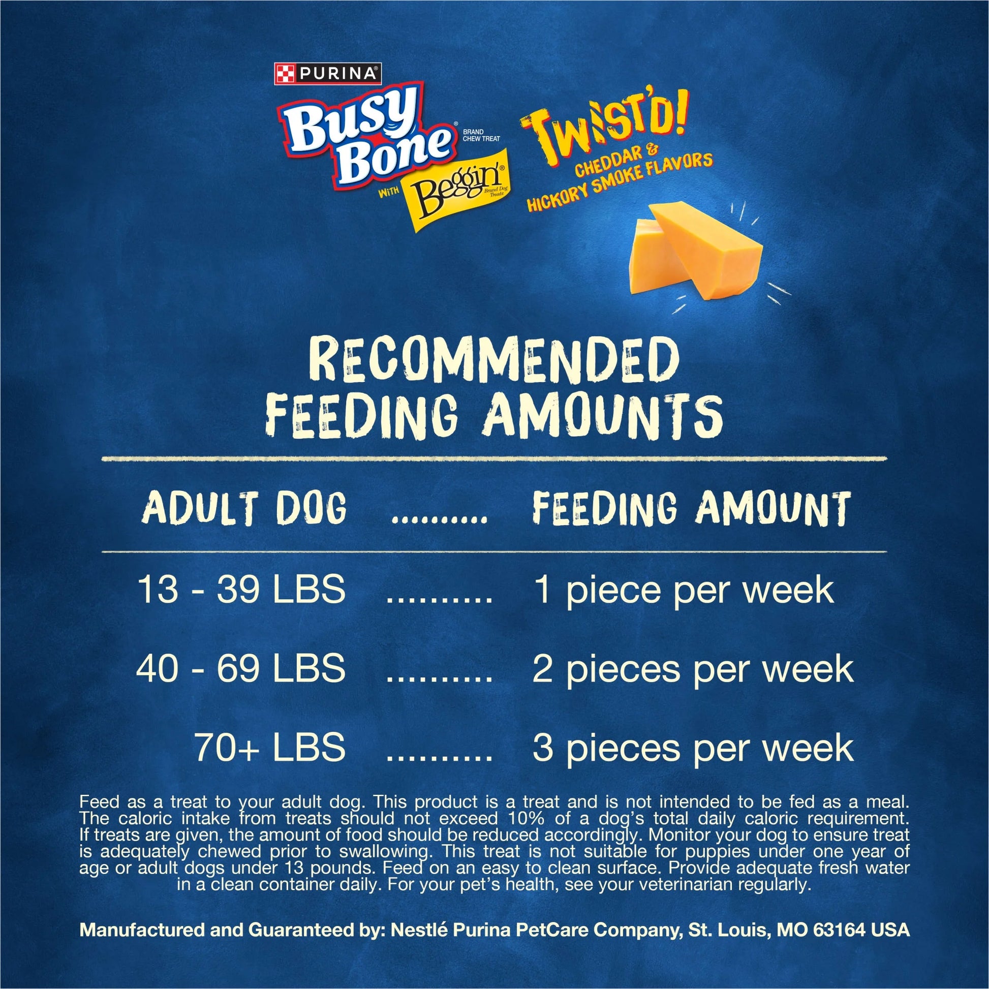 Purina  with Beggin' Twist'D Small & Medium Dog Treats with Cheddar, 36 Oz Pouch (10 Count)