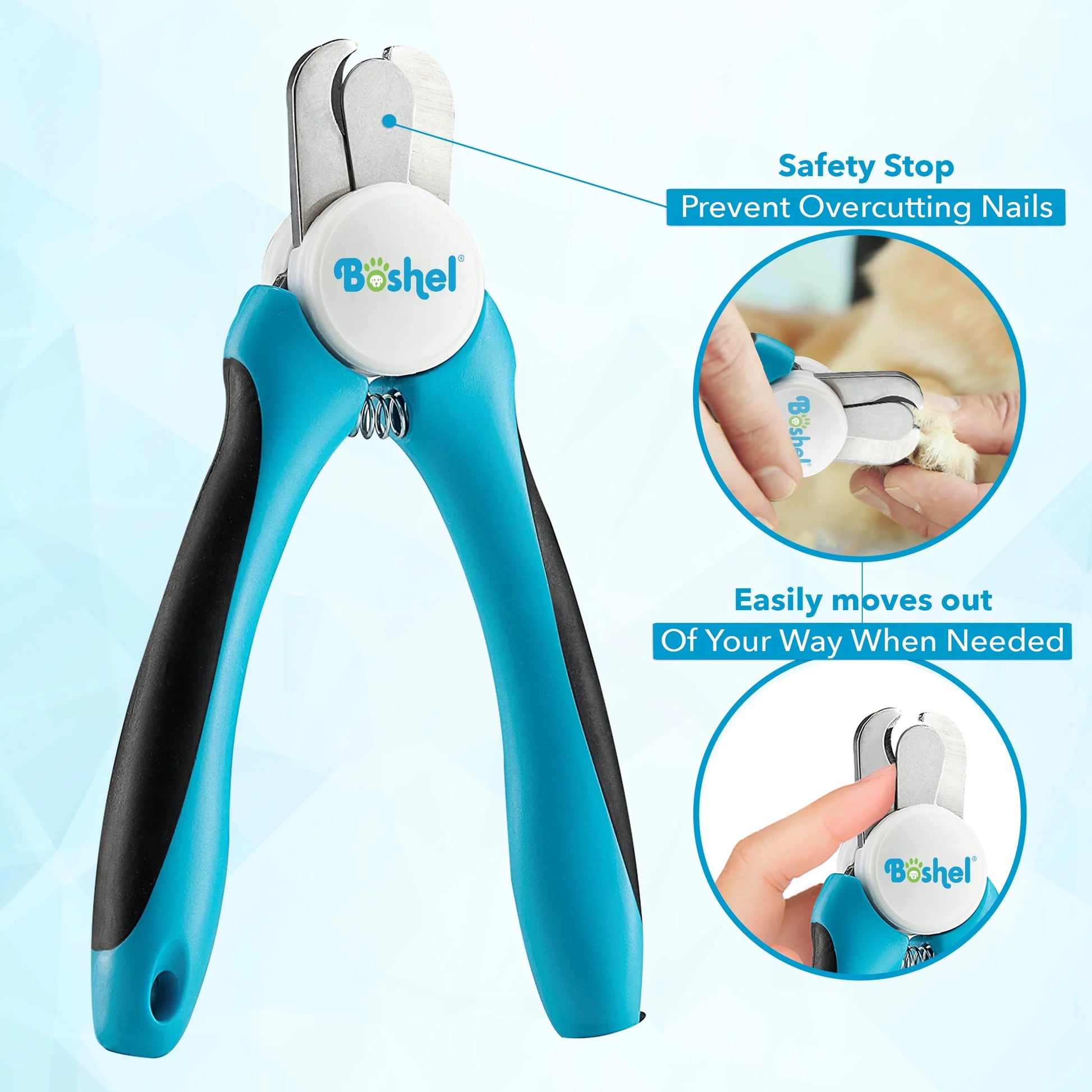 Dog Nail Clippers, Pet Nail Trimmers for Large Dogs with Safety Guard and Toenail File, 1 Count