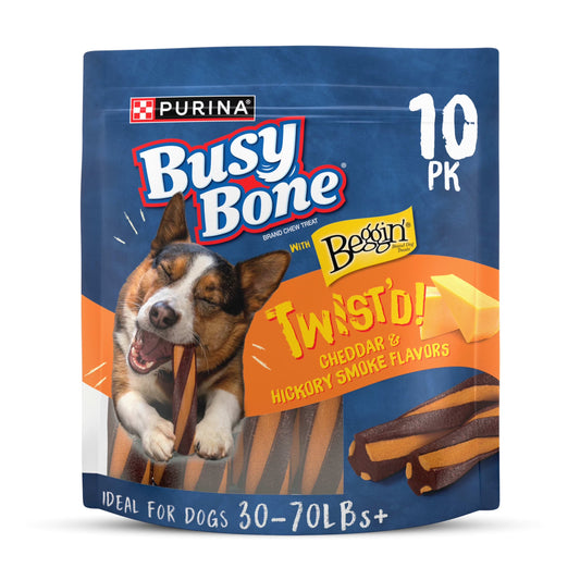 Purina  with Beggin' Twist'D Small & Medium Dog Treats with Cheddar, 36 Oz Pouch (10 Count)