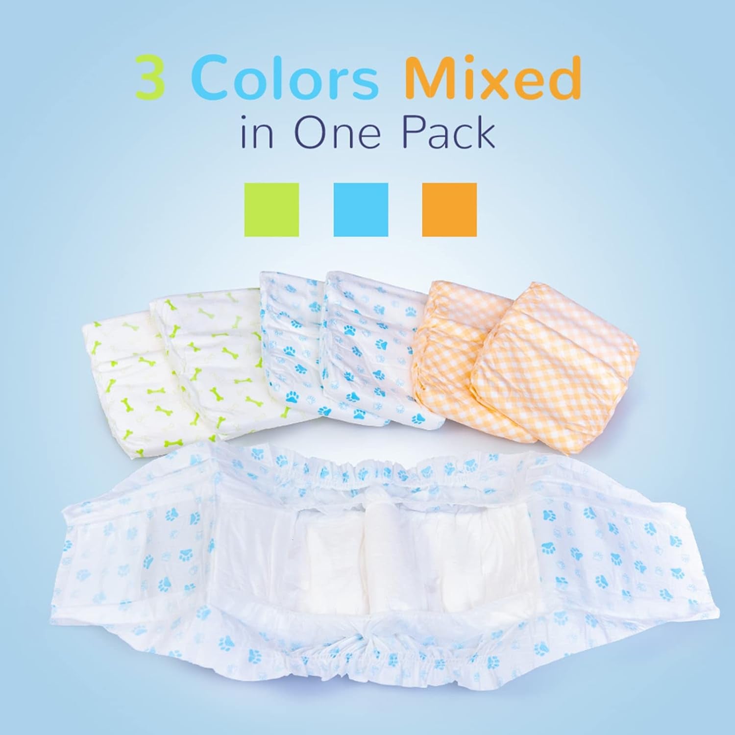 Disposable Male Wrap Dog Diaper,12Pcs,Xs