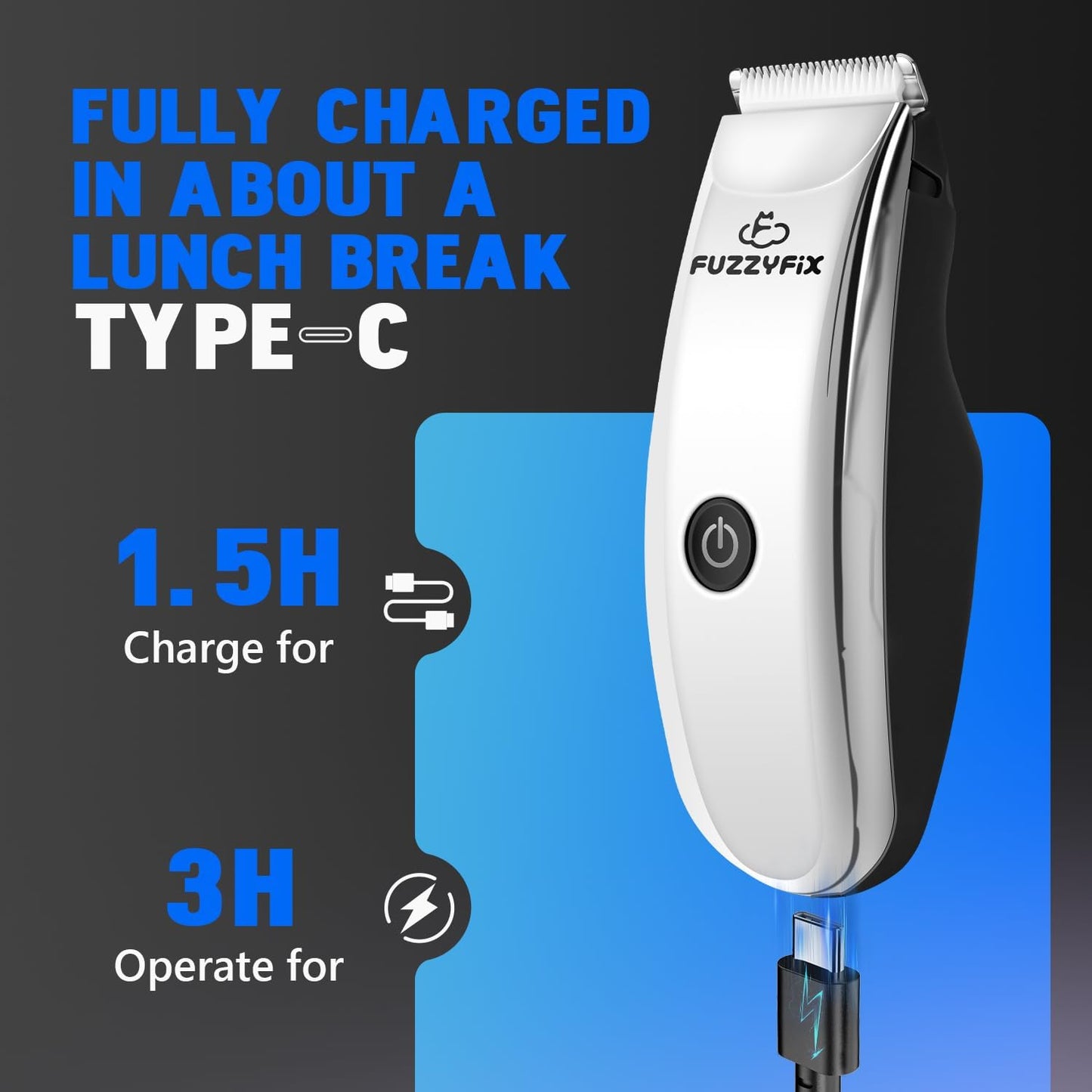 Pet Grooming Clippers for Matted Hair Cat, Trimmer for Low Noise, Waterproof Por
