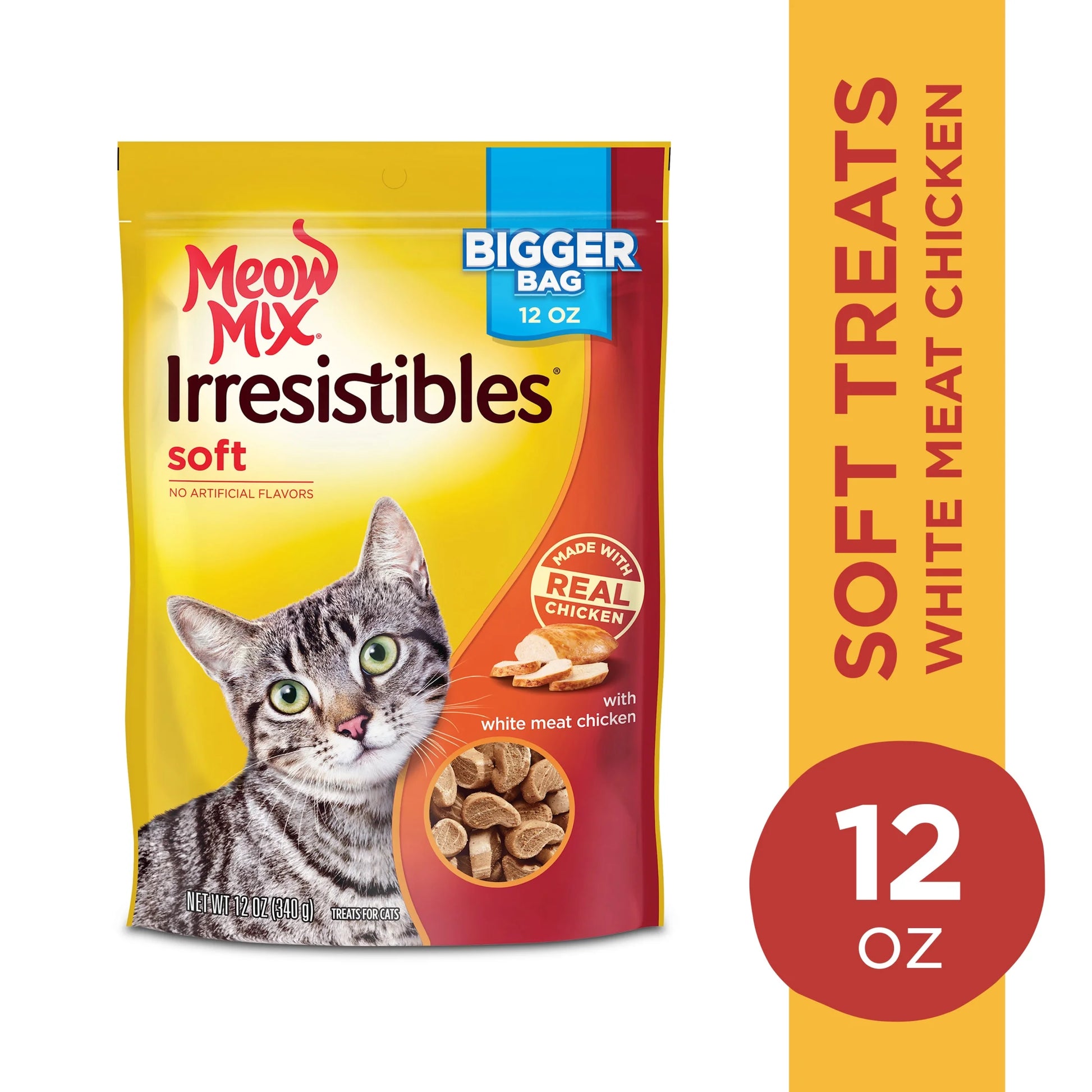 Irresistibles Soft Cat Treats with White Meat Chicken, 12 Oz Bag