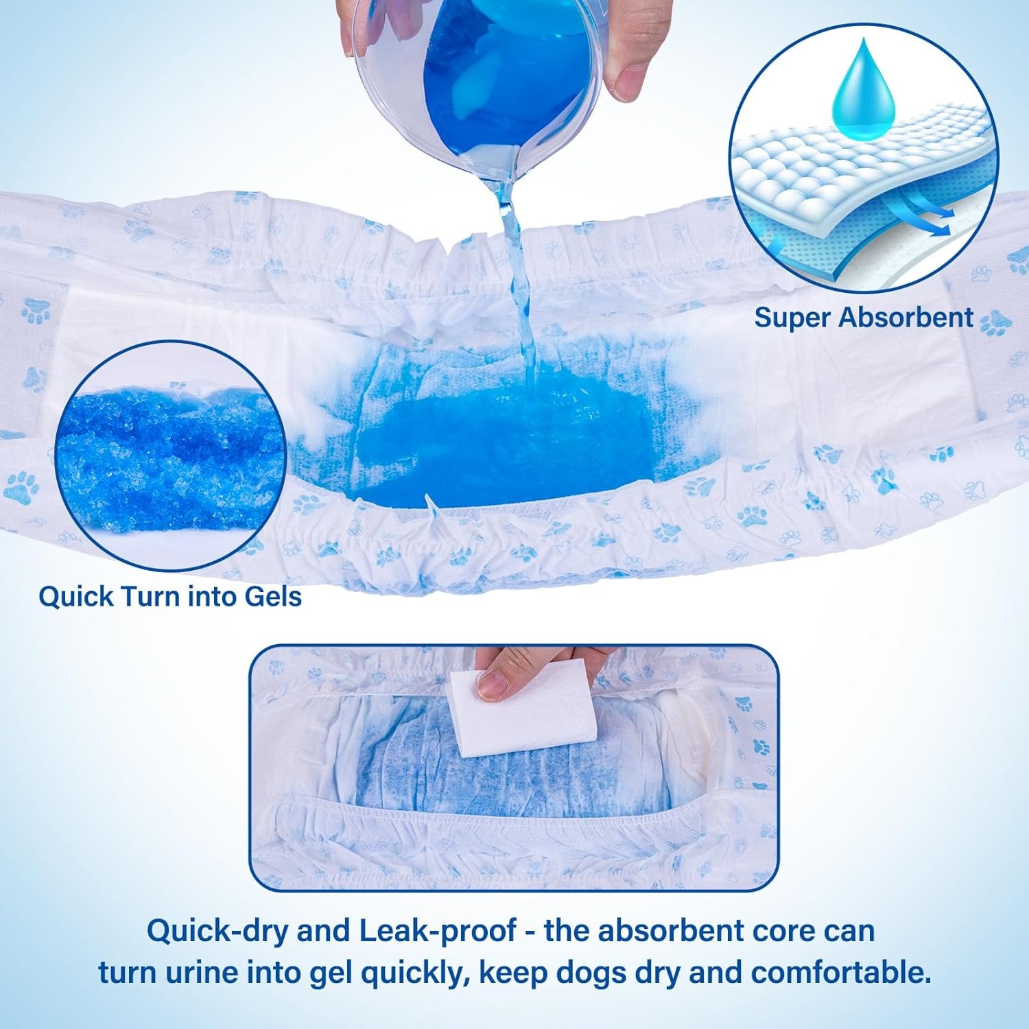 Disposable Male Wrap Dog Diaper,12Pcs,Xs