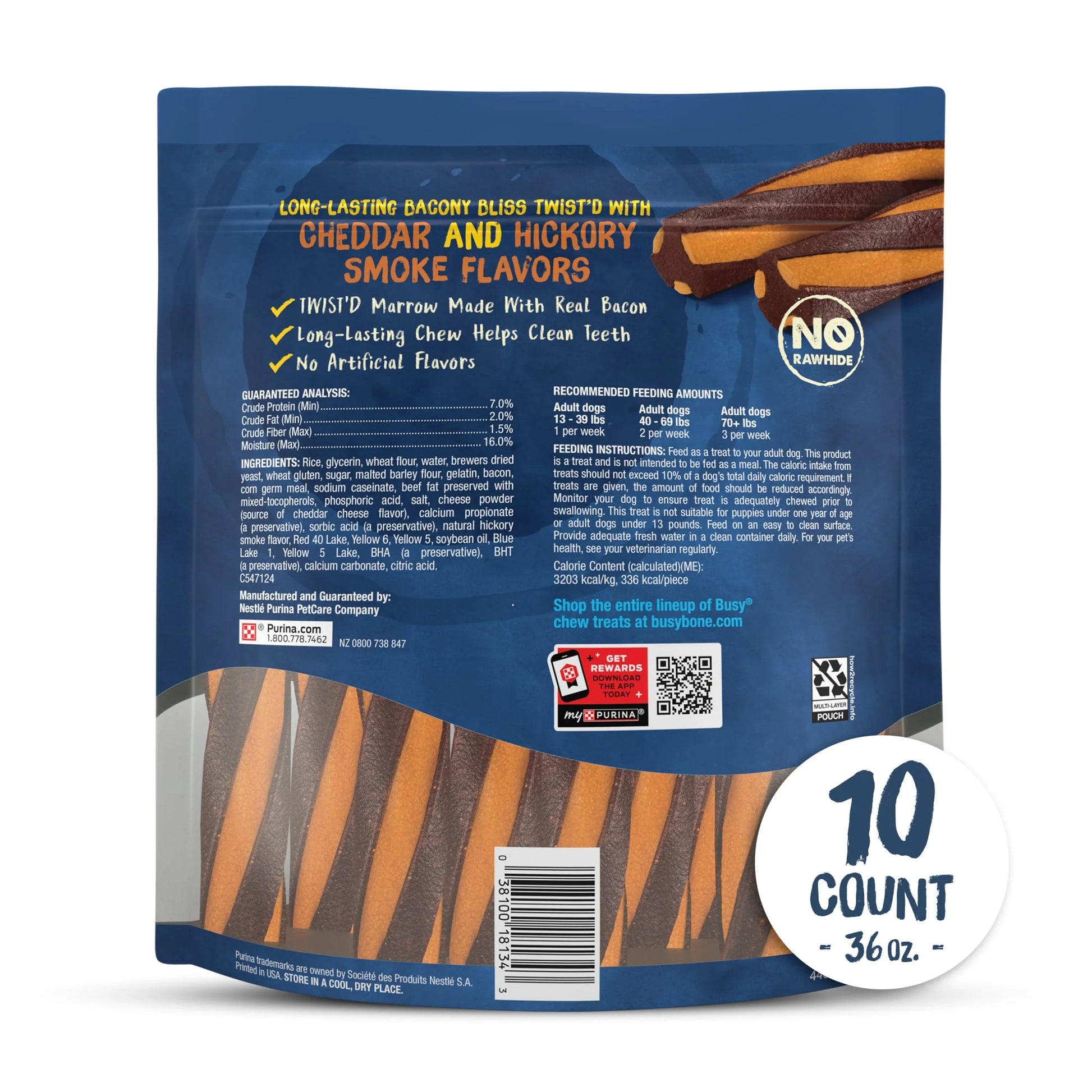Purina  with Beggin' Twist'D Small & Medium Dog Treats with Cheddar, 36 Oz Pouch (10 Count)